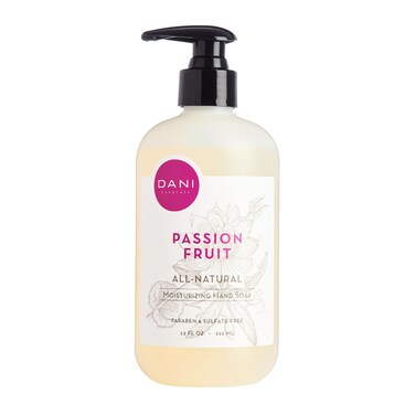 DANI Naturals Moisturizing Hand Soap in Passion Fruit, 12 Ounce Bottle with Pump