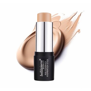 bellapierre Mineral Foundation Stick   Full Coverage Matte Finish   Cruelty Free   Non-Toxic and Paraben Free   Compact Tube - 0.35 Oz - Dark