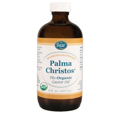 Palma Christos Castor Oil Glass Amber Bottle 8 oz.