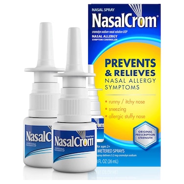 NasalCrom Nasal Spray Allergy Symptom Controller   200 Sprays   .88 FL OZ (2 Pack)