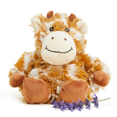 warmies Junior Microwavable &amp; Weighted Stuffed Animals, Giraffe - Heated Stuffed Animal Plushie for Warmth &amp; Comfort - Cute Soft Plush Toys for Adults &amp; Children (Boys, Girls, Babies &amp; Toddlers)