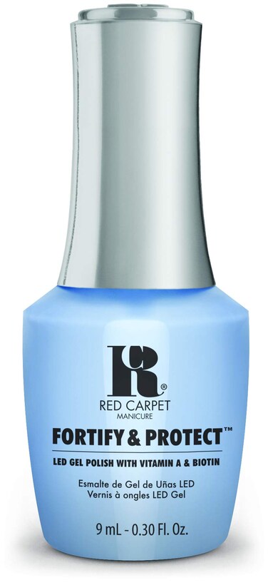 Red Carpet Manicure Fortify &amp; Protect LED Gel Nail Color - Long-Lasting, Vibrant, Professional Quality, High Shine, Chip-Resistant - Infused with Vitamin A &amp; Biotin
