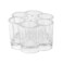Super Z Outlet Clear Acrylic Flower Cosmetic and Makeup Nail Brush Lip Gloss Holder Compact Stand with 12 Slot Spaces Organizer