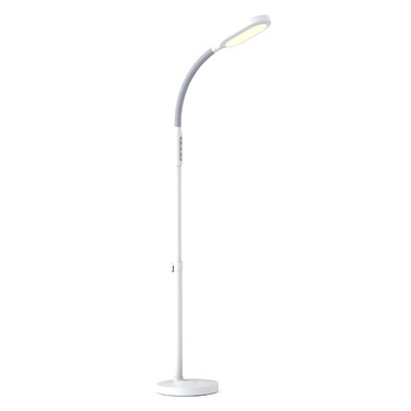 Verilux HappyLight Duo - 2-in-1 Light Therapy &amp; Task Floor Lamp - UV-Free Full Spectrum LED, 10,000 LUX, Adjustable Brightness and Color, Flexible Gooseneck, and Adjustable Height