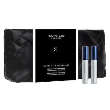 RevitaLash Cosmetics, Travel Size Collection/RevitaLash Advanced 1.0 mL &amp; RevitaBrow Advanced 1.5mL &amp; Signature Cosmetic Bag