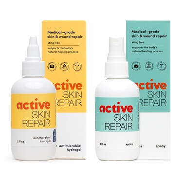 Active Skin Repair - First Aid Natural &amp; Non-Toxic Healing Ointment &amp; Antiseptic Spray for Minor Cuts, Wounds, Scrapes, Rashes, Sunburns, and Other Skin Irritations (Bundle, Combo, 3 oz Each)