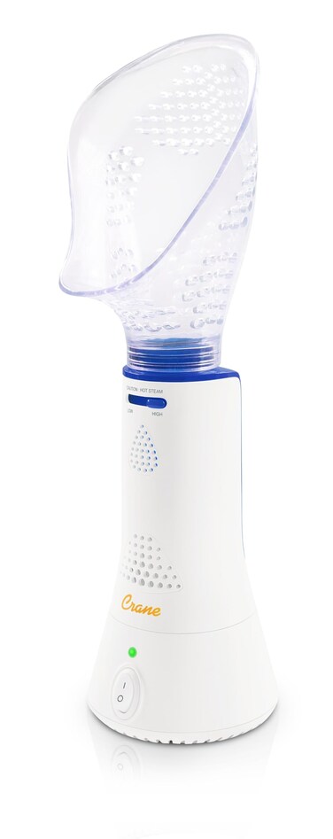 Crane Corded Personal Steam Inhaler, for Sinus, Congestion, Cough, &amp; Cold Relief, Vapor Pad Compatible