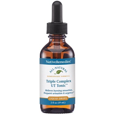 Native Remedies Triple Complex UT Tonic - Natural Homeopathic Formula to Relieve Bladder Irritation, Burning Sensation, Frequent Urination and Urgency - 59 mL