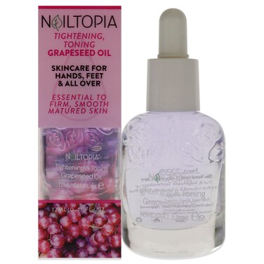 Nailtopia Fresh Brightening and Tightening Grape Oil - Hydrating Cuticle Oil - Grapeseed Oil for Dry Skin and Nails - Bio-Sourced Nail Care - 0.41 oz
