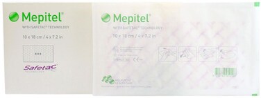 Mepitel Non Adherent Silicone Scar Wound Dressing 4" x 7.2" - 1 Dressing