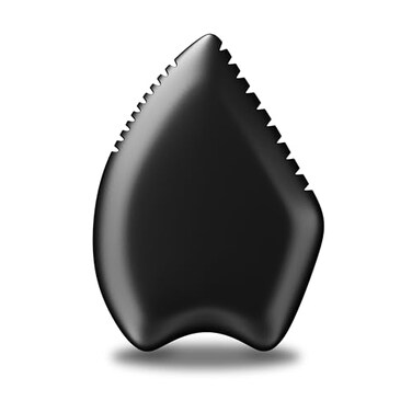 Gua Sha Facial Tool: Black Jade Stone Face Gua-Sha Tools, Natural Bian Stones Full Body Massage Tool for Neck/Shoulder/Back/Leg