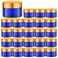 1 Oz Blue Round Glass Jars with Inner Liners and Gold Lids(24PCS) Empty Cream Containers Refillable Cosmetic Vials for Cosmetics, Lotions, Ointment, Body Scrubs &amp; Balms