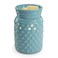 CANDLE WARMERS ETC. Midsized Illumination Fragrance Warmer- Light-Up Warmer for Warming Scented Candle Wax Melts and Tarts or Fragrance Oils to Freshen Smaller Rooms, Blue Hobnail