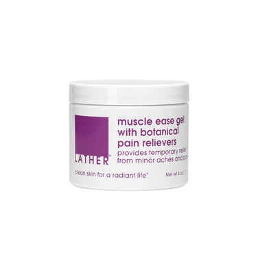LATHER Muscle Ease Pain Relief Gel - Muscle Therapy to Aid Muscle Soreness - Fast Acting Gel with Menthol Helps Back Pain Relief, Neck Pain Relief, Knee Pain Relief, Lower Back Pain Relief - 4 Oz