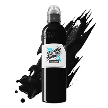 World Famous Tattoo Ink Limitless - Ghost Wash - Professional Tattoo Ink &amp; Tattoo Supplies - Skin-Safe Permanent Tattooing in Bold Shades - Vegan &amp; Non-Toxic (4 oz)