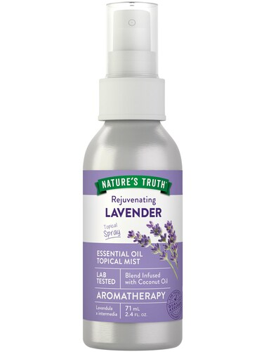 Nature's Truth Lavender Essential Oil Spray   2.4 fl oz   for Room Aroma Mist, Topical Use, &amp; Yoga