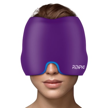 RENPHO Migraine Relief Cap, FSA or HSA Eligible Headache Relief Cap, Ice Head Wrap with Hot or Cold Therapy, Hangover Relief Products, Anxiety Relief Items, Ice Face Mask, Gifts for Women Men
