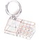 DecorRack Makeup Organizer with Mirror, Rose Gold Lining, For Vanity or Countertop, Cosmetics, Jewelry, and Hair Accessories