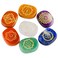 Rockcloud Healing Crystal 7 Chakra Stones Polished Engraved Palm Pocket Stone Reiki Balancing