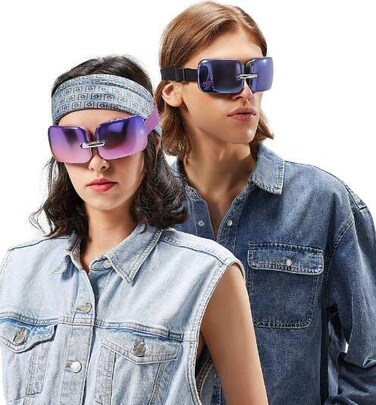 Master Massage E10 Eye Massager Heat &amp; Vibration Relieves Migraines,Dark Circles, Puffiness. Ultra Lightweight, Chic &amp; Stylish, Improve Eye Circulation, Dry Eye, Heated for Eye Relax - Purple+ Blue