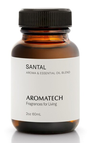 AromaTech Santal Aroma Essential Oil Blend: Luxury Hotel Inspired Aromatherapy with Amber, Vanilla, Cedar &amp; Sandalwood for Ultrasonic Diffusers &amp; Nebulizers - 2 fl oz, 60 mL