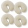 Saloniture 4-Pack Premium Microfiber Face Cradle Covers - Ultra Soft Fitted Massage Table Cradle Cover - Natural