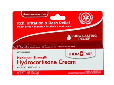Thera Care Hydrocortisone Cream   Maximum Strength OTC   Itch Irritation and Rash Relief   1 oz
