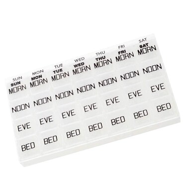 Pill Box Organizer - 28 Compartment