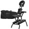 Portable Massage Chair for Tattoo and Spa Foldable Massage Therapy Chair with Adjustable Face Cradle High-Density Cushion Lightweight Design with Carrying Bag Ideal for Salon Use (Black)