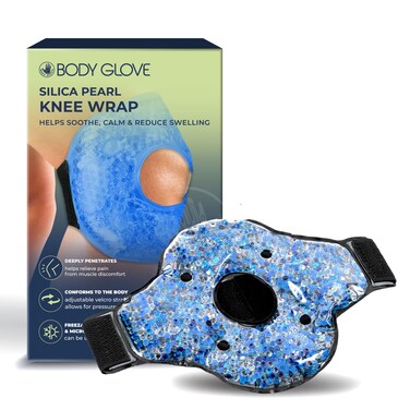 Body Glove Ice Packs for Injuries Reusable Knee Ice Pack Wrap, 2 in 1 Hot and Cold Pain Relief Microwavable Gel Beads Knee Wrap