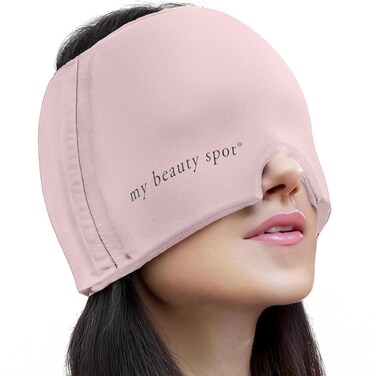 My Beauty Spot Migraine Relief Cap Hot and Cold Headache Relief Cap Gel Mask, Hangover Headache Relief, Blue