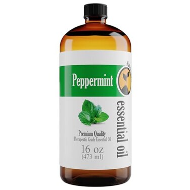 16oz Peppermint Essential Oil (16 Ounce Total), Therapeutic Grade, Peppermint Oil for Diffuser, Candle Making, Aromatherapy