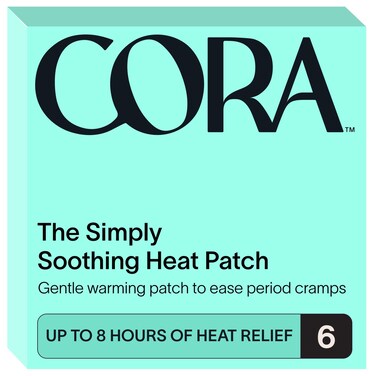 Cora Heat Relief Patch Soothe Cramps for up to 8 Hours with Heat from Activated Carbon   Adheres to Your Clothes to Ease Cramps Exactly Where You Need it (Pack of 1)