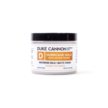 Duke Cannon News Anchor Hurricane Hold Pomade - 4.6oz - Maximum Hold, Matte Finish, Water-Based Pomade for Men with Citrus, Cedarwood &amp; Musk Scent