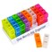 Deke Home - Monthly Pill Organizer Box. 32 Compartments, AM-PM Boxes, Daily Pill Organizer. Pillbox, Medicine Holder, Case Dispenser. Supplement, Medication, Pills, Vitamin. 2 Times a Day (Multicolor)