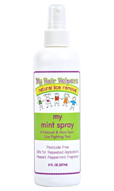 My Hair Helpers Anti-Lice Mint Spray for Head Lice Defense - Naturally Formulated with Essential Oils, 8 fl Ounces, Works on 1-2 Kids