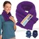 SunnyBay Microwave Heating Pad, Microwavable Heated Neck and Shoulder Wrap for Moist Hot or Cold Therapy, Lightly Weighted with Moldable Flaxseed, 26x6 Inches, Purple
