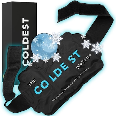 Coldest Gel Ice Pack Flexible Compress with Straps Provides Alleviate Joint and Muscle Pain Flexible Therapy Injuries - Shoulder, Back, Knee, Neck, Ankle Hip Elbow Foot &amp; More (Large)