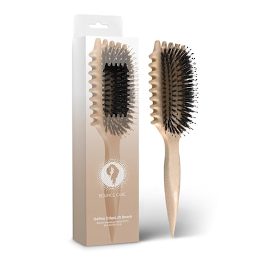 Bounce Curl Define EdgeLift Brush, 5-in-1 Tool for Effortlessly Defined Curls, Waves &amp; Coils, Reduces Frizz - Tan