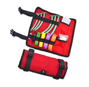 Lightning X Products Oral &amp; Nasal Airway Roll Kit - Berman OPA, NPA, CPR Mask and Gear Bag for EMT Trauma First Aid Medic Kits