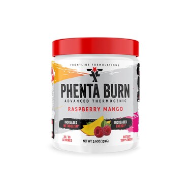 Phenta Burn, Increased Energy and Endurance, Amazing Flavors, Veteren Owned and Operated (60 Servings, Raspberry Mango)