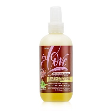 Moisture Affection Leave-In Conditioner   Natural Coconut Milk &amp; Aloe Vera for Deep Hydration   Detangles, Strengthen &amp; Adds Shine to Hair   Clean Beauty   Curl Refresher  8.5oz