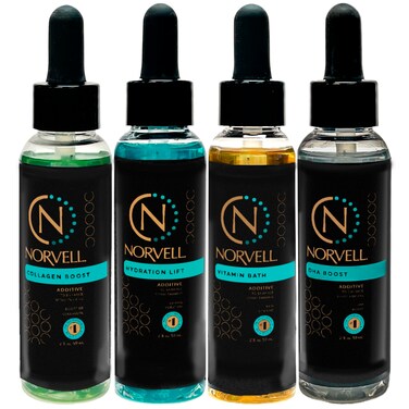 Norvell Pro Lab Kit - Professional Spray Tan Additives Kit, DHA Boost 2 oz., Hydration Lift 2 oz., Collagen Boost, &amp; Vitamin Bath.