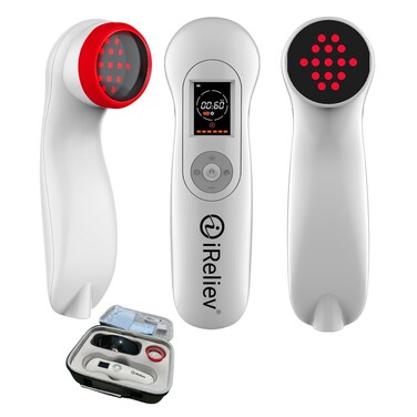 PainIQ+ Infrared &amp; Red Light Therapy Device for Joints &amp; Muscles Pain Relief, Photobiodulation Therapy Light, Near Infrared for Inflammation, (10) 650nm and (5) 808nm Laser Wavelength Diodes