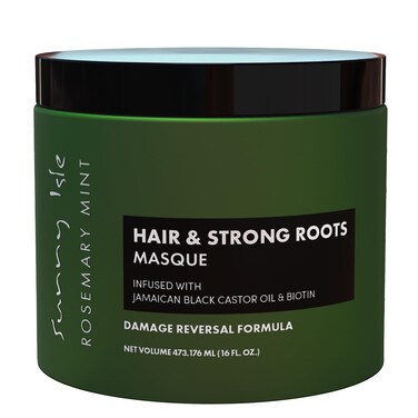 Sunny Isle Rosemary Mint Hair and Strong Roots Masque 16oz   Infused with Biotin and Jamaican Black Castor Oil   Double Growth Formula