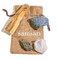 5 Pcs of Abundance XL Crystals Healing Set - (Pyrite, Lapis Lazuli, Clear Quartz), 1 Palo Santo Stick, and 1 Crafted-Fabric Bag