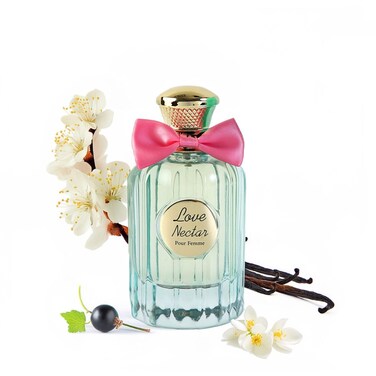 Jean Rish Love Nector Eau De Parfume for Women (3.4 Fl Oz / 100ml) with Black Currant, Jasmine &amp; Vanilla Notes - Long Lasting and Luxury Fragrance