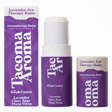 PURPLE CANYON Essential Oils Balm Stick   Lavender Zen Aromatherapy Balm   Scented Body Balm for Relaxation and Sleep   Lavender, Clary Sage, Ylang Ylang Essential Oils Blend   6.5 grams