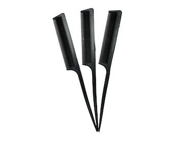 Tail Comb Carbon Fiber Rat Tail Styling Comb Heat Resistant Anti Static Teasing Comb for Back Combing Root Teasing Adding Volume Evening Styling 3 Pack