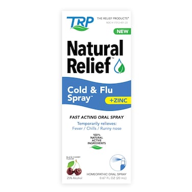 Natural Relief Fast Acting Cold and Flu Oral Spray with Zinc